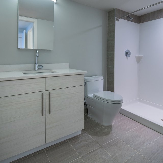 The Wyeth -  Bathroom with Stand Up Shower and Vanity Area