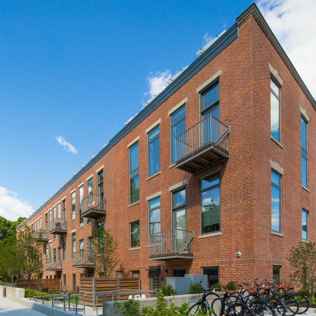 The Wyeth - Apartment Facade and Bike Parking
